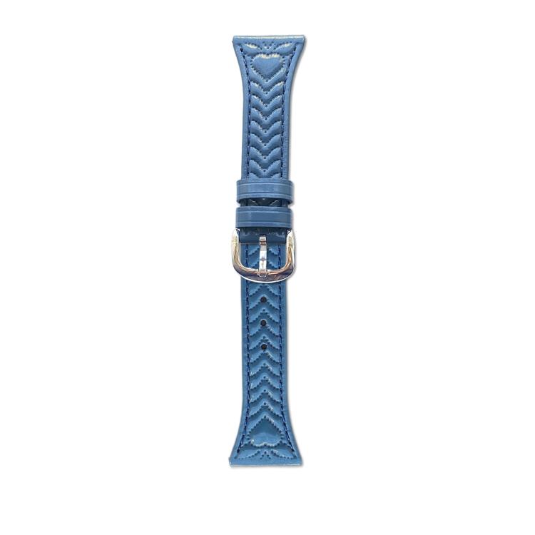 For Samsung Galaxy Watch3 45mm Heart-Shaped Embossed 22mm Leather Watch Band(Cornflower Blue) by bashfashion
