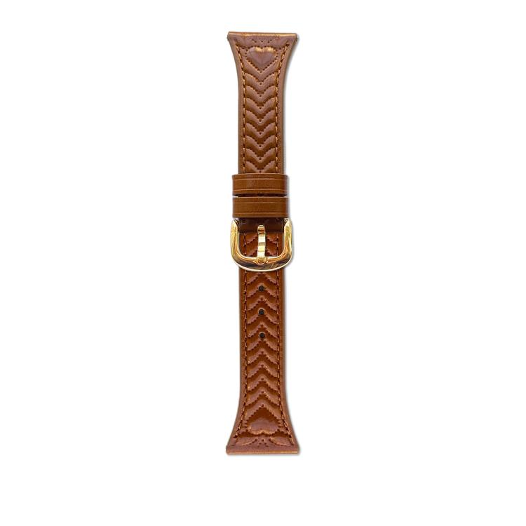 For Samsung Galaxy Watch3 45mm Heart-Shaped Embossed 22mm Leather Watch Band(Brown) by bashfashion