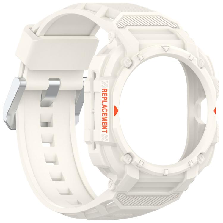 For Samsung Galaxy Watch Ultra 47mm / Ultra 2025 Armour Case Integrated TPU Quick Release Watch Band(Starlight) by bashfashion