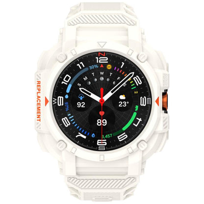 For Samsung Galaxy Watch Ultra 47mm / Ultra 2025 Armour Case Integrated TPU Quick Release Watch Band(Starlight) by bashfashion