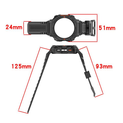 For Samsung Galaxy Watch Ultra 47mm / Ultra 2025 Armour Case Integrated TPU Quick Release Watch Band(Black) by bashfashion