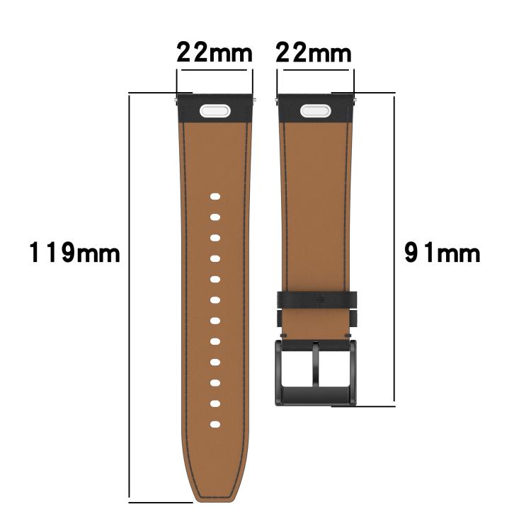 For Samsung Galaxy Watch3 45mm Press Button 22mm Leather Watch Band(White) by bashfashion
