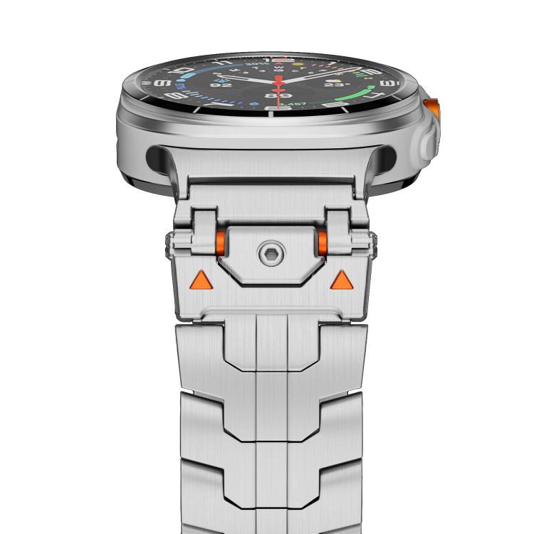 For Samsung Galaxy Watch Ultra / Ultra 2025 Stainless Steel Butterfly Buckle Metal Watch Band(Silver) by bashfashion