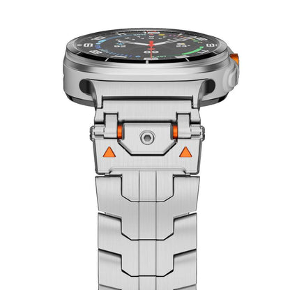 For Samsung Galaxy Watch Ultra / Ultra 2025 Stainless Steel Butterfly Buckle Metal Watch Band(Silver) by bashfashion