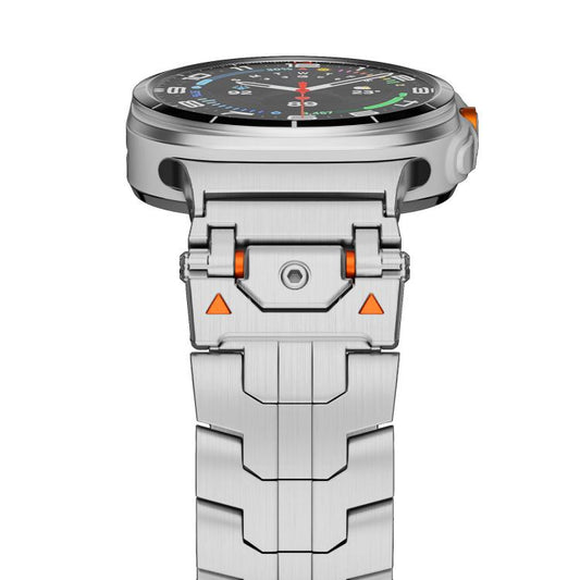 For Samsung Galaxy Watch Ultra / Ultra 2025 Stainless Steel Butterfly Buckle Metal Watch Band(Silver) by bashfashion