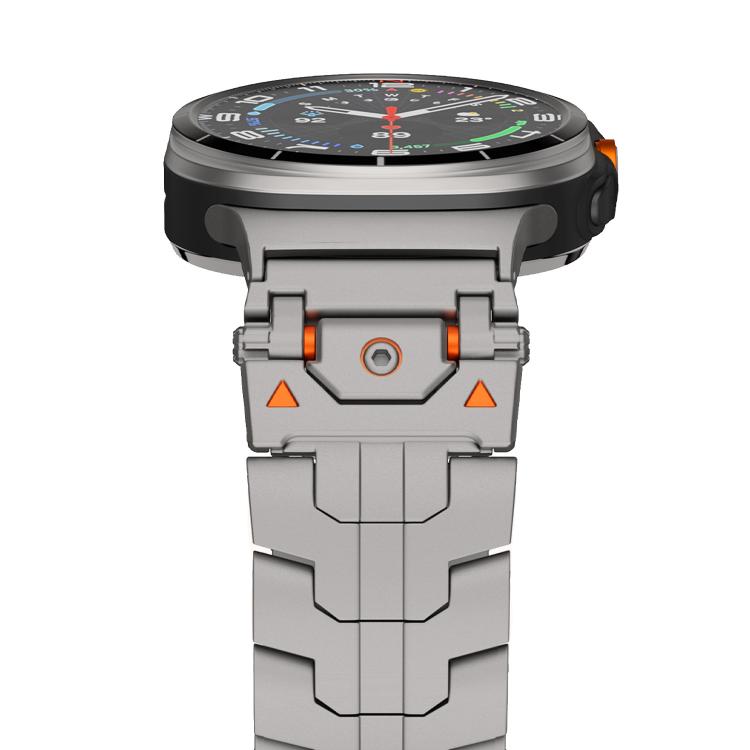 For Samsung Galaxy Watch Ultra / Ultra 2025 Stainless Steel Butterfly Buckle Metal Watch Band(Titanium Color) by bashfashion