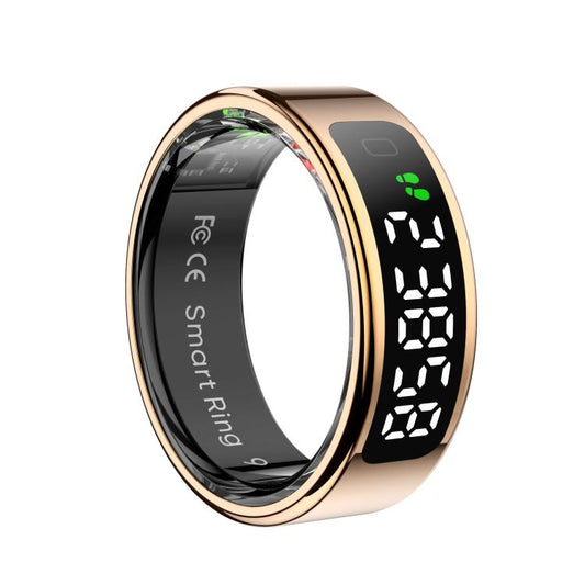 R11 SIZE 8 Smart Ring, Support Heart Rate / Blood Oxygen / Sleep / Multiple Sports Modes(Rose Gold) by bashfashion
