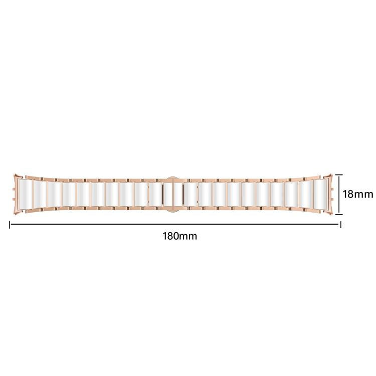 For Samsung Galaxy Fit 3 Butterfly Buckle Ceramic White Metal Watch Band(Silver) by bashfashion