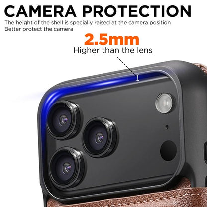 For iPhone 17 Pro Max Suteni Q05 2-in-1 Multi-function Detachable Wallet MagSafe Phone Case(Brown) by Suteni