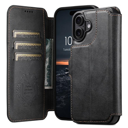 For iPhone 17 Suteni Q05 2-in-1 Multi-function Detachable Wallet MagSafe Phone Case(Black) by Suteni