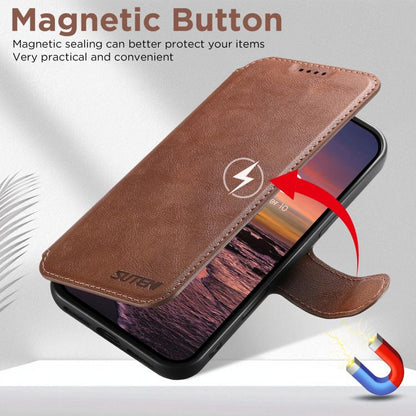 For iPhone 17 Suteni Q05 2-in-1 Multi-function Detachable Wallet MagSafe Phone Case(Brown) by Suteni