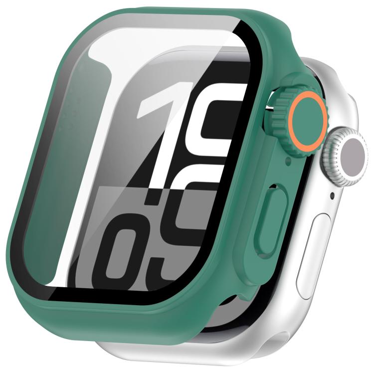 For Apple Watch Series 9 / 8 / 7 45mm Change to Ultra 49mm Tempered Film Integrated PC Button Watch Case(Green) by bashfashion