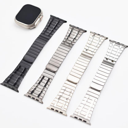 For Apple Watch 46mm / 49mm / 45mm / 44mm One Bead Magnetic Milan Stainless Steel Watch Band(Titanium Gray) by bashfashion