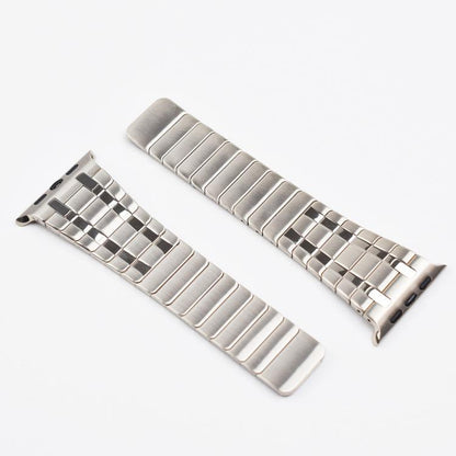 For Apple Watch 46mm / 49mm / 45mm / 44mm One Bead Magnetic Milan Stainless Steel Watch Band(Titanium Gray) by bashfashion