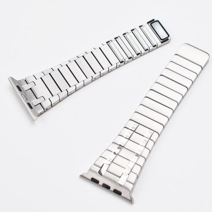 For Apple Watch 46mm / 49mm / 45mm / 44mm One Bead Magnetic Milan Stainless Steel Watch Band(Black) by bashfashion