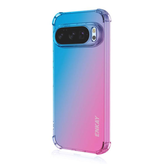 For Google Pixel 10 / 10 Pro ENKAY Hat-Prince Gradient Airbag TPU Phone Case(Blue Pink) by ENKAY