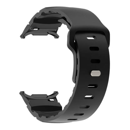 For Samsung Galaxy Watch Ultra 47mm / Ultra 2025 Black Connector Reverse Buckle Fluororubber Watch Band(Black) by bashfashion