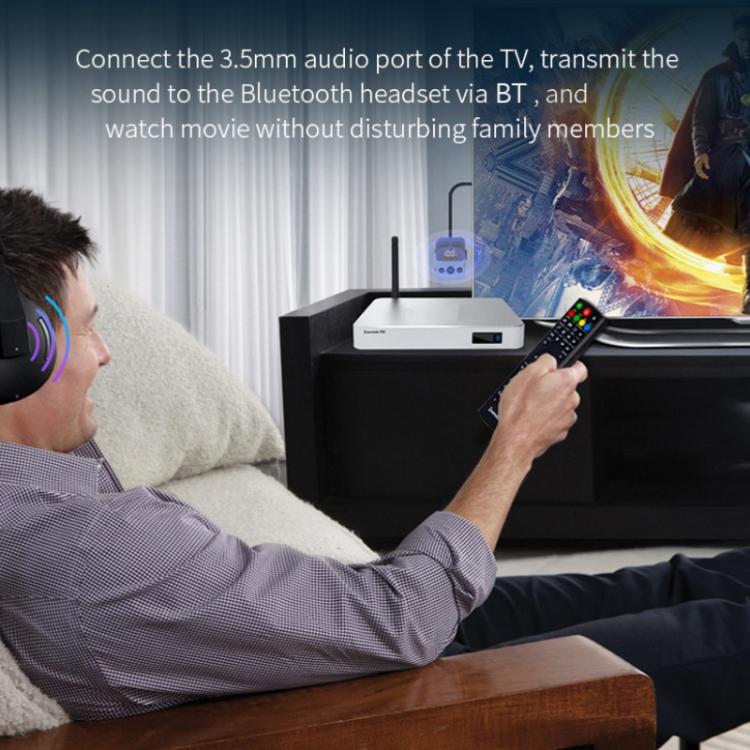 BR17 Bass Boost 2 In 1 Digital Display Bluetooth-Compatible Receiver Transmitter Audio Adapter by bashfashion