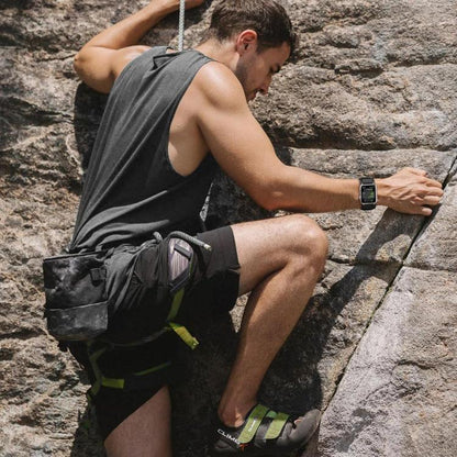 For Apple Watch 46mm / 49mm / 45mm / 44mm Kalebol Hook and Tri-Loop Nylon Watch Band(Orange) by Kalebol