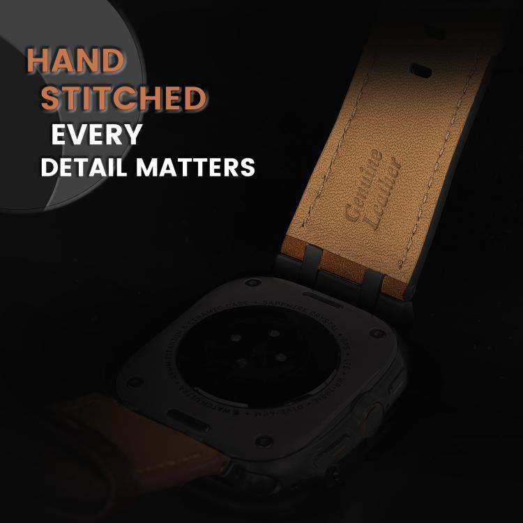 For Samsung Galaxy Watch Ultra 47mm / Ultra 2025 Crazy Horse Leather Watch Band(Red Brown+Black Buckle) by bashfashion