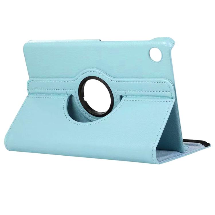 For Samsung Galaxy Tab A9+ 11.0 ENKAY 360 Degree Rotation Litchi Leather Smart Tablet Case(Light Blue) by ENKAY