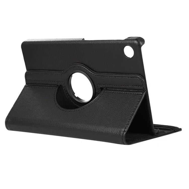 For Samsung Galaxy Tab A9 8.7 ENKAY 360 Degree Rotation Litchi Leather Smart Tablet Case(Black) by ENKAY