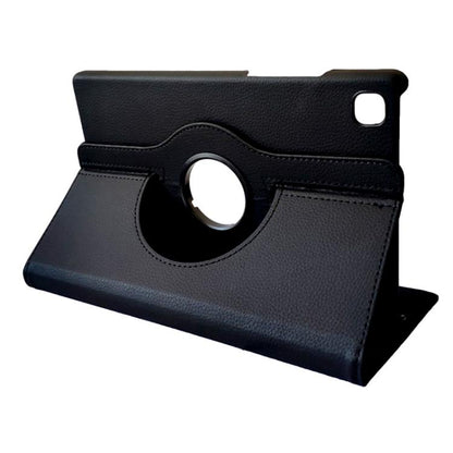 For Samsung Galaxy Tab A7 Lite 8.7 ENKAY 360 Degree Rotation Litchi Leather Smart Tablet Case(Black) by ENKAY