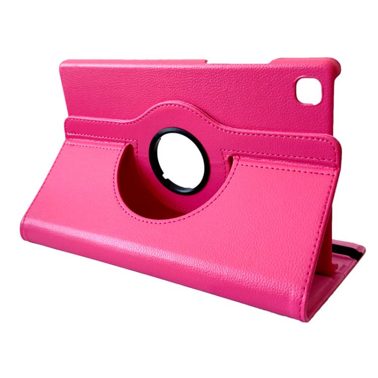 For Samsung Galaxy Tab A7 Lite 8.7 ENKAY 360 Degree Rotation Litchi Leather Smart Tablet Case(Rose Red) by ENKAY