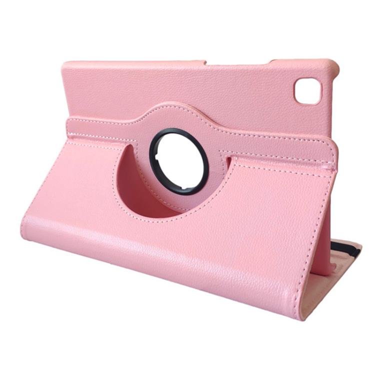 For Samsung Galaxy Tab A7 Lite 8.7 ENKAY 360 Degree Rotation Litchi Leather Smart Tablet Case(Pink) by ENKAY