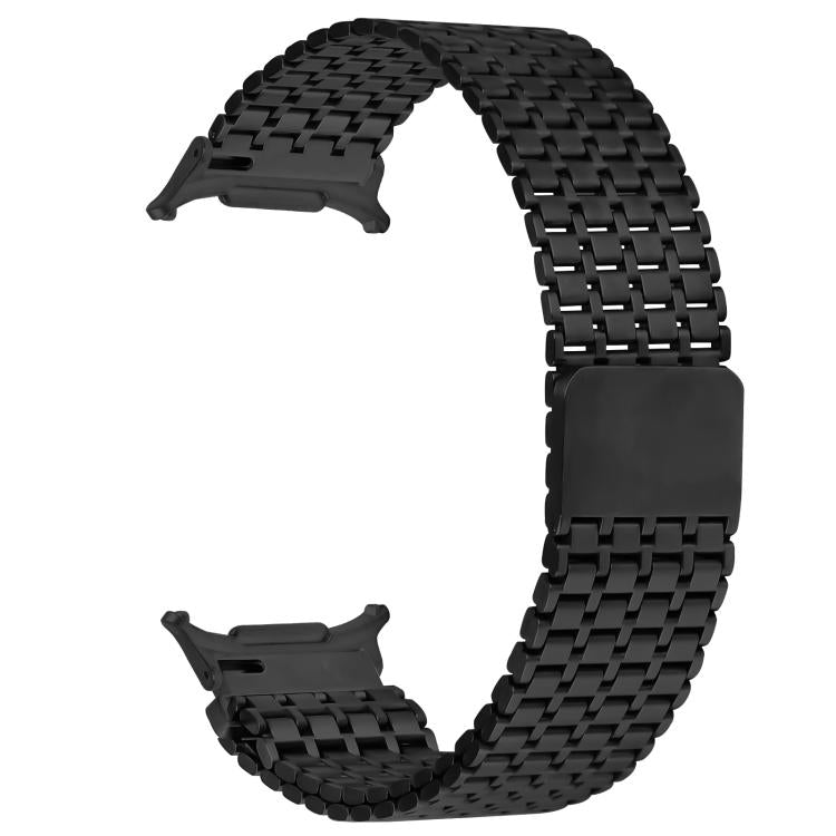 For Samsung Galaxy Watch Ultra 47mm / Ultra 2025 Nine-beads Magnetic Buckle Stainless Steel Watch Band(Black) by bashfashion