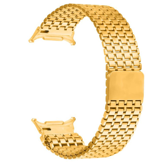 For Samsung Galaxy Watch Ultra 47mm / Ultra 2025 Nine-beads Magnetic Buckle Stainless Steel Watch Band(Gold) by bashfashion