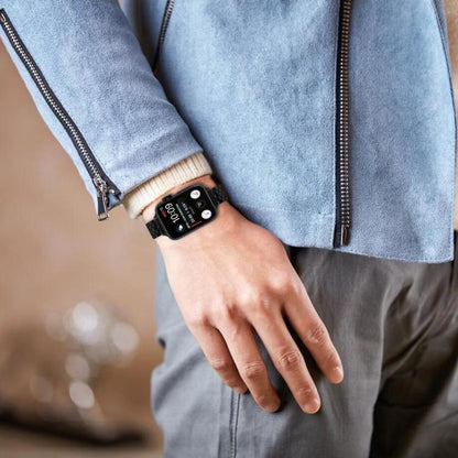 For Apple Watch 46mm / 49mm / 45mm / 44mm Small Waist Slingshot Buckle Steel Watch Band(Black) by bashfashion