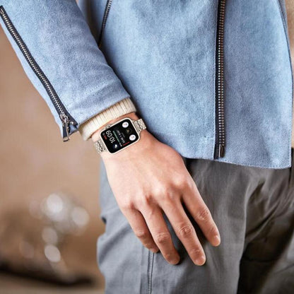 For Apple Watch 46mm / 49mm / 45mm / 44mm Small Waist Slingshot Buckle Steel Watch Band(Starlight) by bashfashion