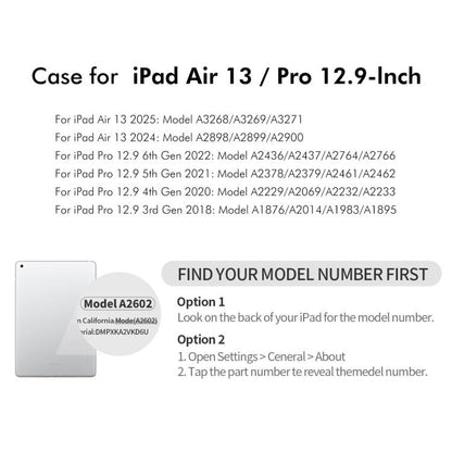 For iPad Pro 12.9 / Air 13 2025 / 2024 ENKAY 360 Degree Rotation Litchi Leather Smart Tablet Case(Black) by ENKAY