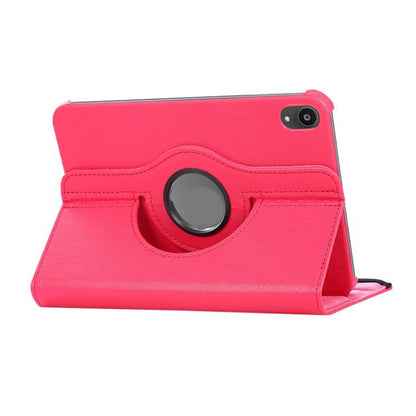 For iPad mini 2024 / mini 6 ENKAY 360 Degree Rotation Litchi Leather Smart Tablet Case(Rose Red) by ENKAY