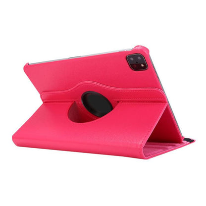 For iPad Pro 13 2025 / 2024 ENKAY 360 Degree Rotation Litchi Leather Smart Tablet Case(Rose Red) by ENKAY