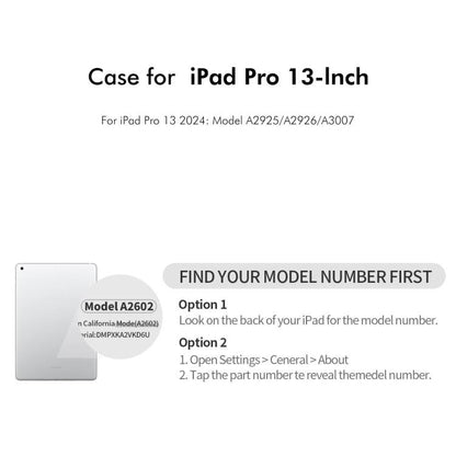 For iPad Pro 13 2025 / 2024 ENKAY 360 Degree Rotation Litchi Leather Smart Tablet Case(White) by ENKAY