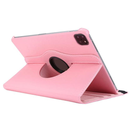 For iPad Pro 13 2025 / 2024 ENKAY 360 Degree Rotation Litchi Leather Smart Tablet Case(Pink) by ENKAY