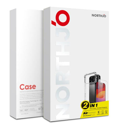 For iPhone 17 Pro NORTHJO 2 in 1 TPU Airbag Shockproof Phone Case with Screen Film(Clear) by NORTHJO