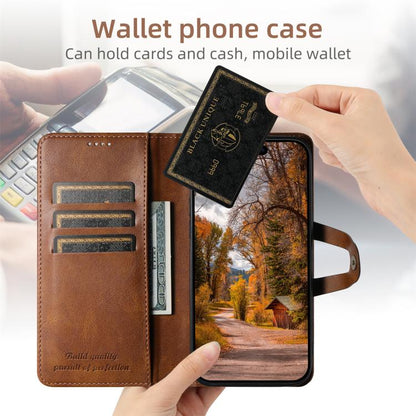 For iPhone 15 Pro Max Suteni Q-03 Oil Wax Magnetic Clasp Leather Phone Case(Brown) by Suteni