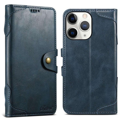 For iPhone 11 Pro Max Suteni Q-03 Oil Wax Magnetic Clasp Leather Phone Case(Blue) by Suteni