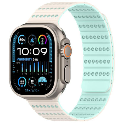 For Apple Watch 42mm / 41mm / 40mm / 38mm Honeycomb Magnetic Watch Band(Starlight Mint) by bashfashion