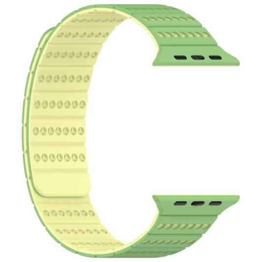 For Apple Watch 46mm / 49mm / 45mm / 44mm Honeycomb Magnetic Watch Band(Official Mint Yellow) by bashfashion