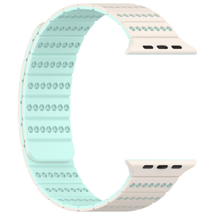 For Apple Watch 46mm / 49mm / 45mm / 44mm Honeycomb Magnetic Watch Band(Starlight Mint) by bashfashion