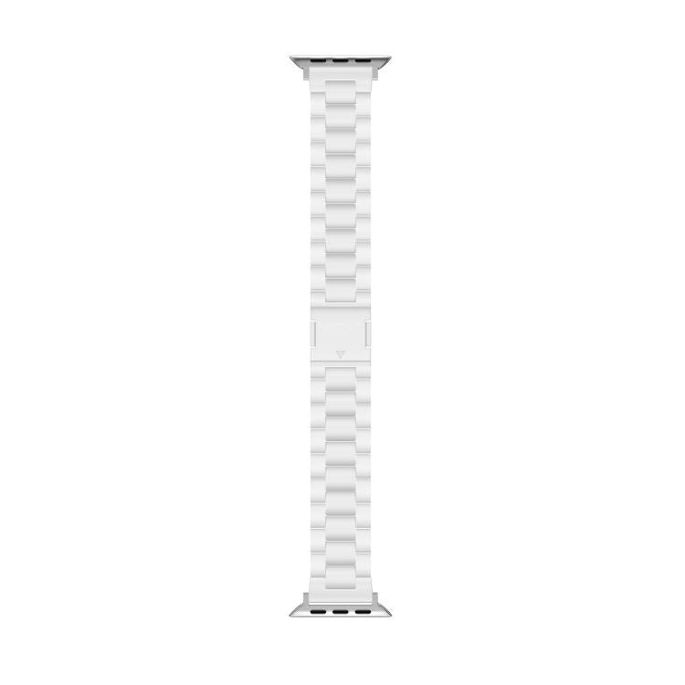 For Apple Watch 42mm / 41mm / 40mm / 38mm Candy Three-bead Magnetic Buckle PC Watch Band(White) by bashfashion