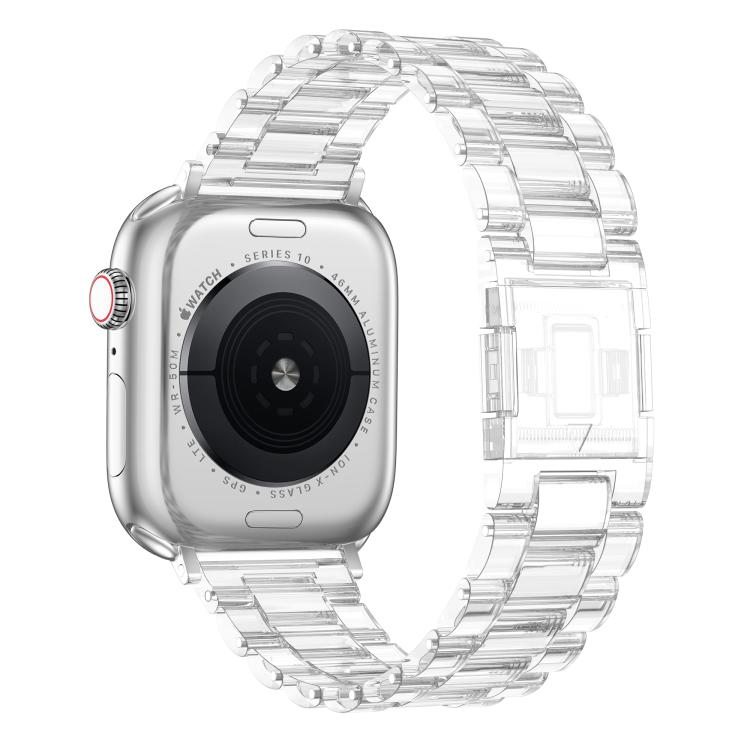 For Apple Watch 42mm / 41mm / 40mm / 38mm Candy Three-bead Magnetic Buckle PC Watch Band(Transparent) by bashfashion