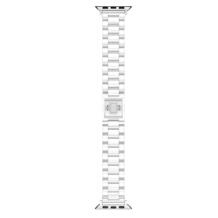 For Apple Watch 46mm / 49mm / 45mm / 44mm Candy Three-bead Magnetic Buckle PC Watch Band(Transparent) by bashfashion