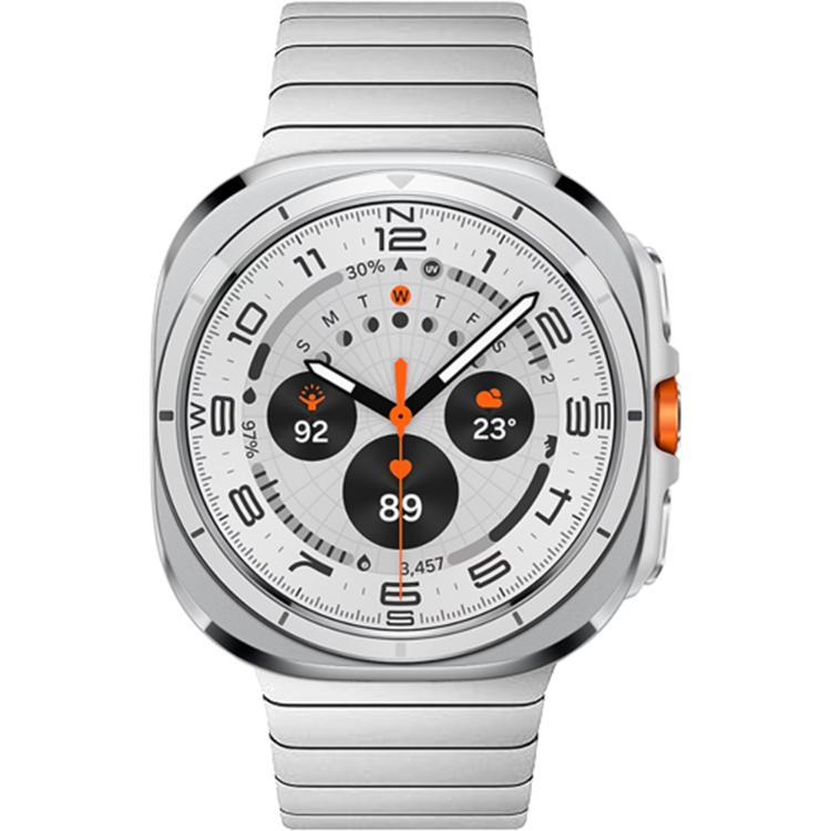 For Samsung Galaxy Watch Ultra 47mm / Ultra 2025 One-bead Butterfly Buckle Stainless Steel Watch Band(Silver) by bashfashion