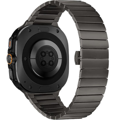 For Samsung Galaxy Watch Ultra 47mm / Ultra 2025 One-bead Butterfly Buckle Stainless Steel Watch Band(Grey) by bashfashion