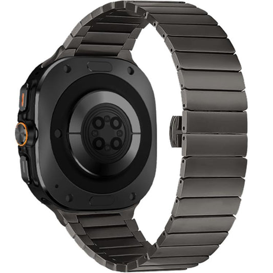 For Samsung Galaxy Watch Ultra 47mm / Ultra 2025 One-bead Butterfly Buckle Stainless Steel Watch Band(Grey) by bashfashion